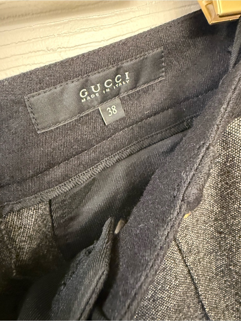 Vintage Gucci Wool Straight leg pants with interlocking GG - Picture 3 of 9